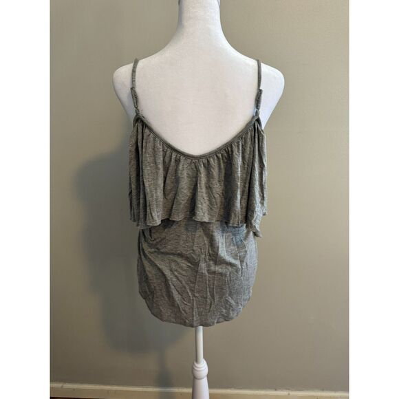 *NWT* Chaser Gray Tiered Ruffled Tank Size Medium - Picture 2 of 7